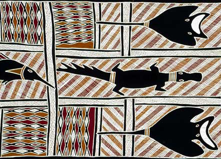 Saltwater Yirrkala Bark Painting